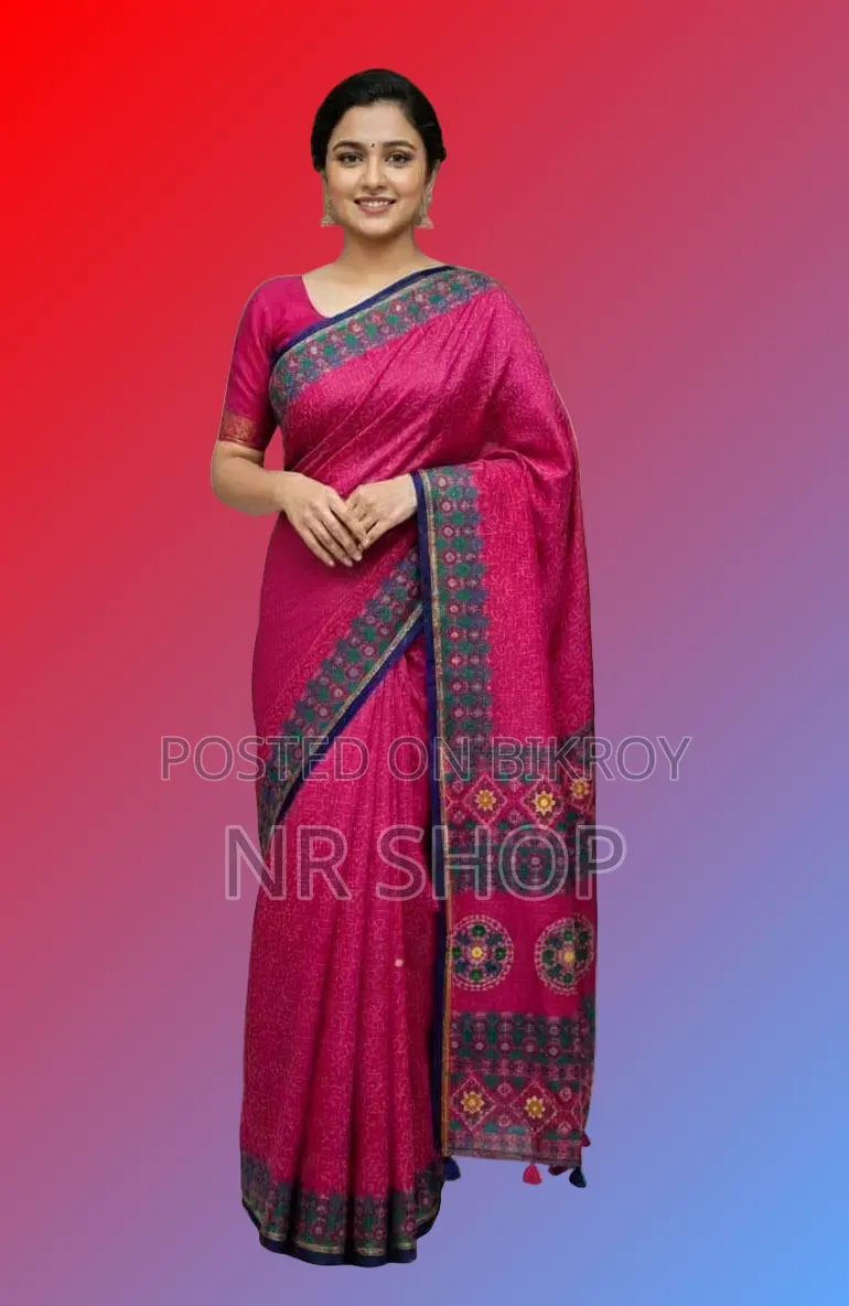 Premium Tangail Silk Boutique Saree (with running blouse piece)