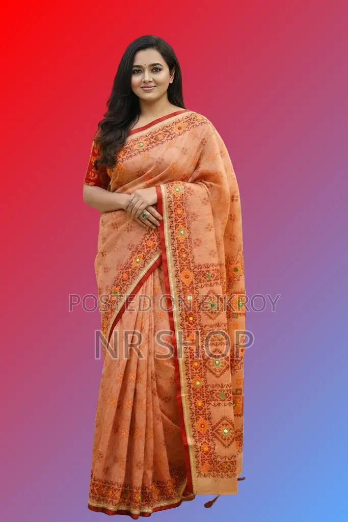 Premium Tangail Silk Boutique Saree (with running blouse piece)
