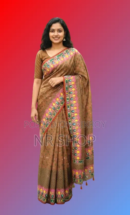 Premium Tangail Silk Boutique Saree (with running blouse piece)