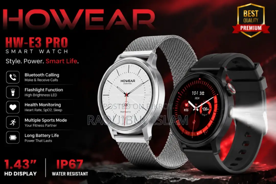 New Howear Hw-R3 Pro AI Smart Watch