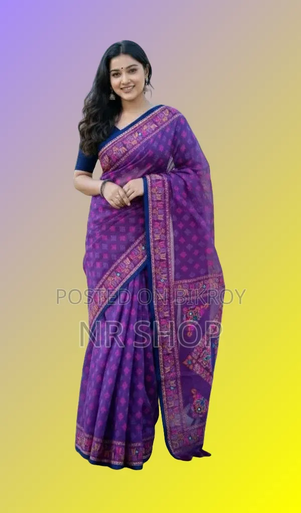 Attractive Tangail Boutique Silk Saree (with running blouse piece)
