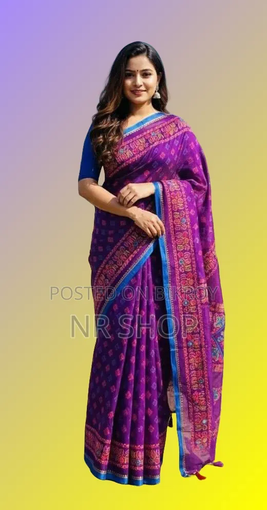 Attractive Tangail Boutique Silk Saree (with running blouse piece)