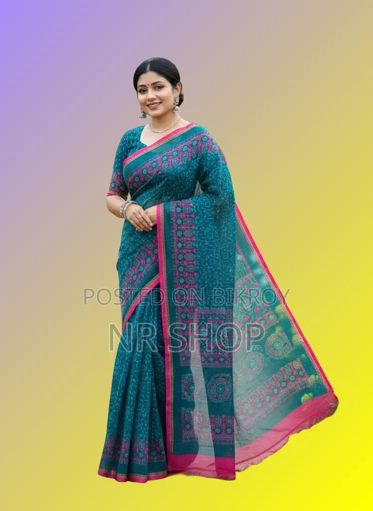 Attractive Tangail Boutique Silk Saree (with running blouse piece)