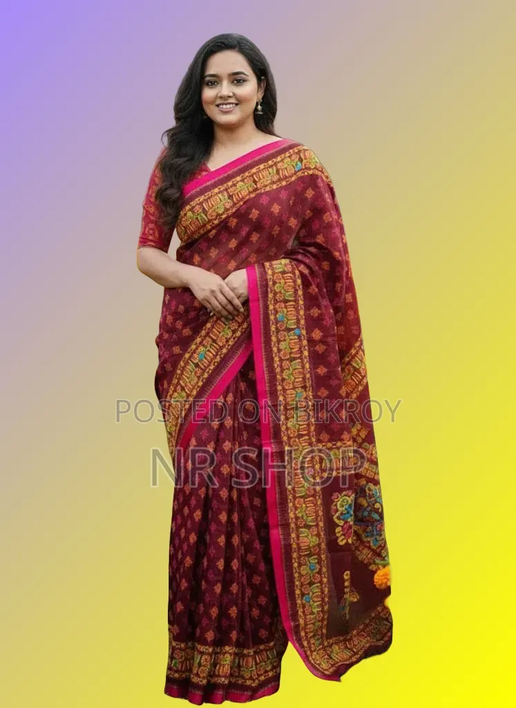 Attractive Tangail Boutique Silk Saree (with running blouse piece)