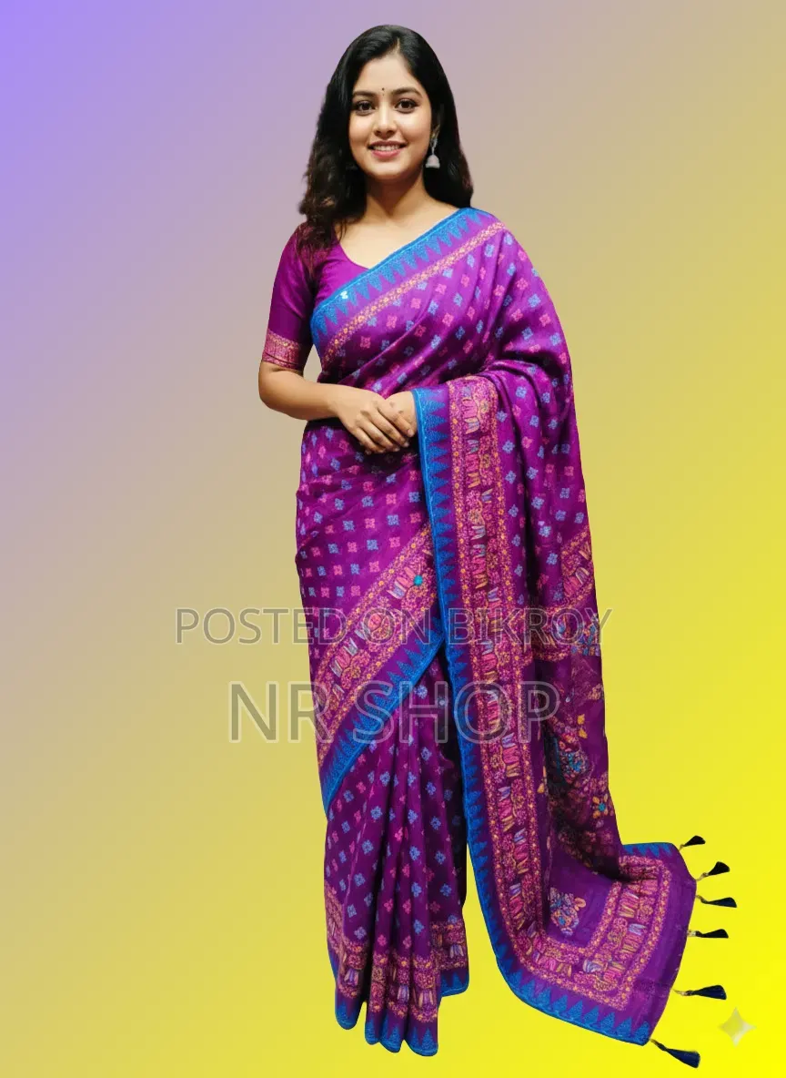 Attractive Tangail Boutique Silk Saree (with running blouse piece)