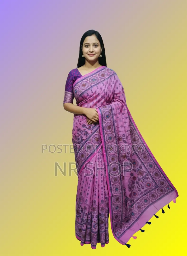 Attractive Tangail Boutique Silk Saree (with running blouse piece)