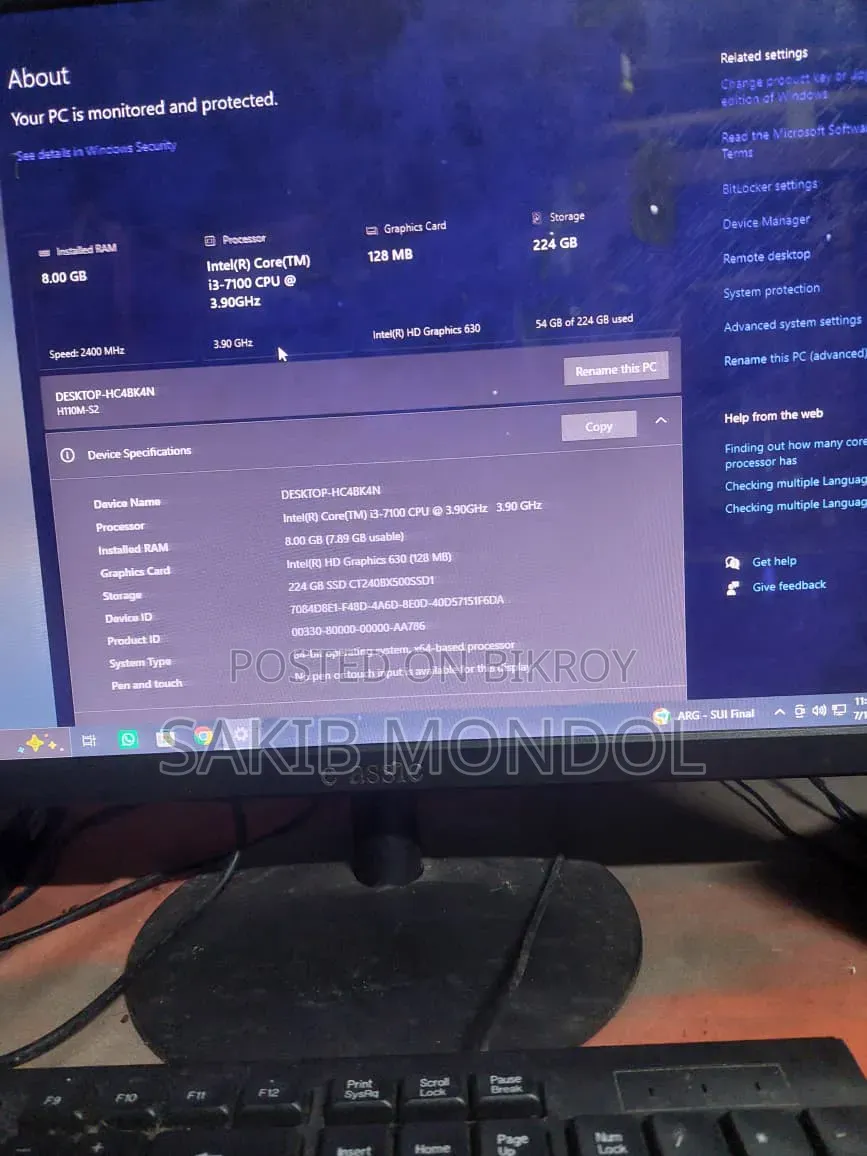 Gigabyte GA-H110MSTX-HD3-ZK 8GB Intel Core i3 SSD 256GB