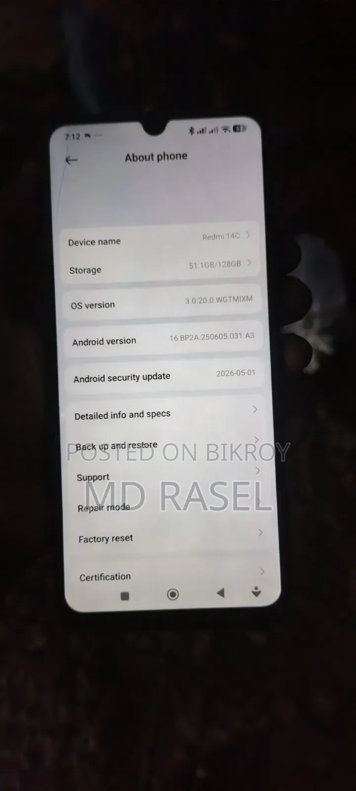 Xiaomi Redmi 14C 128 GB Black