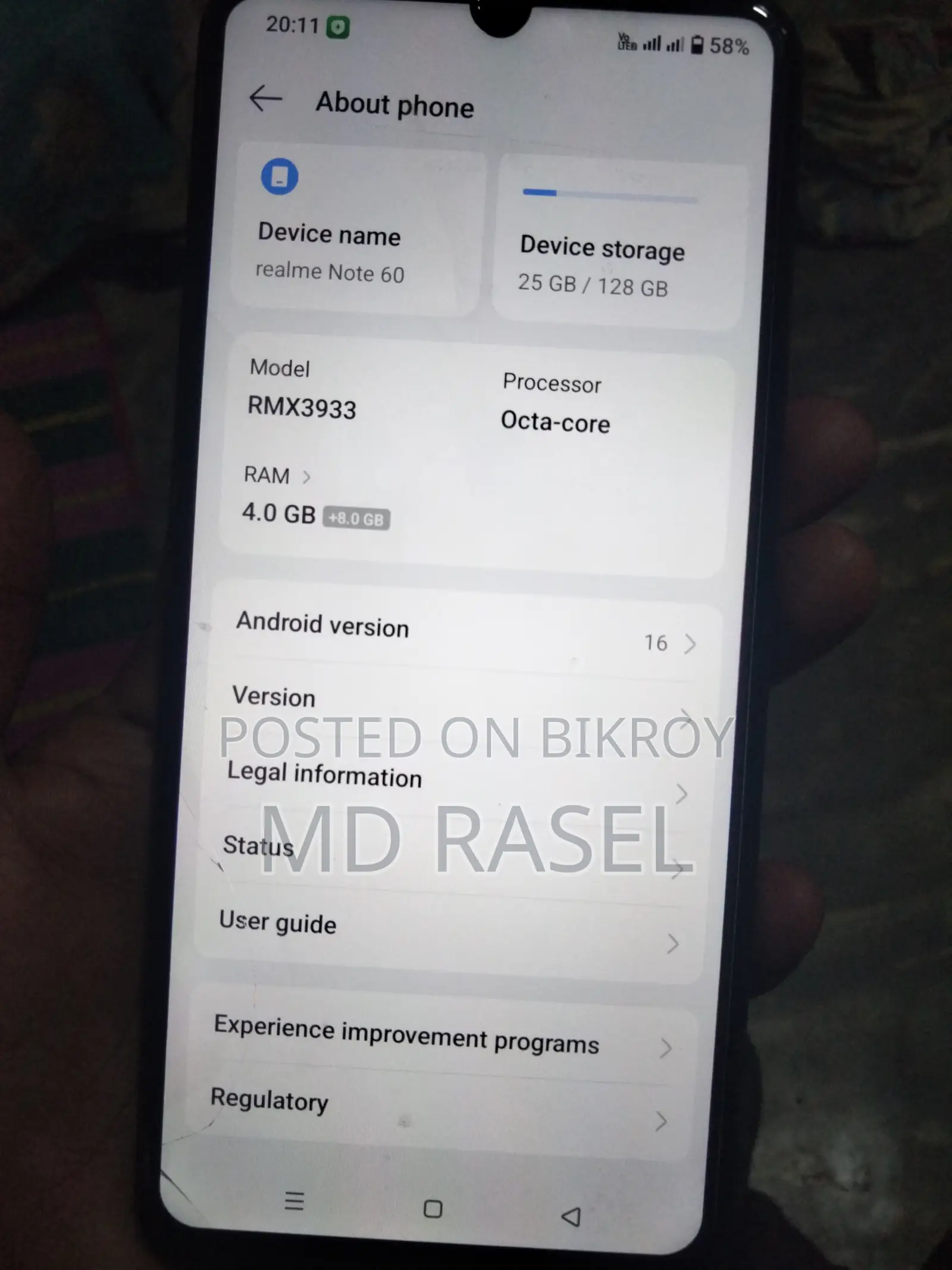 Realme Note 60 128 GB Black