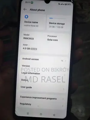 Realme Note 60 128 GB Black