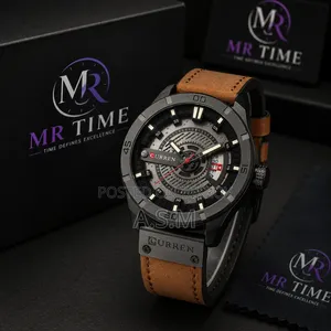 Curren Premium Men's Leather Watch With Premium Watch Box