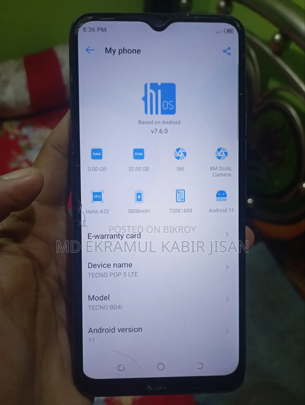 Tecno 32 GB Blue
