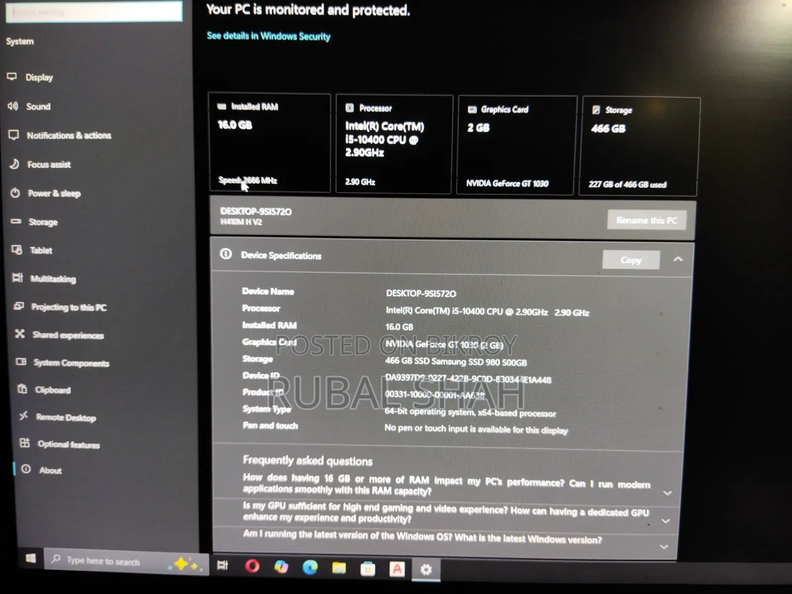 Msi Gaming 24ge 2qe 16gb Intel Core I5 Hdd+ssd 500gb