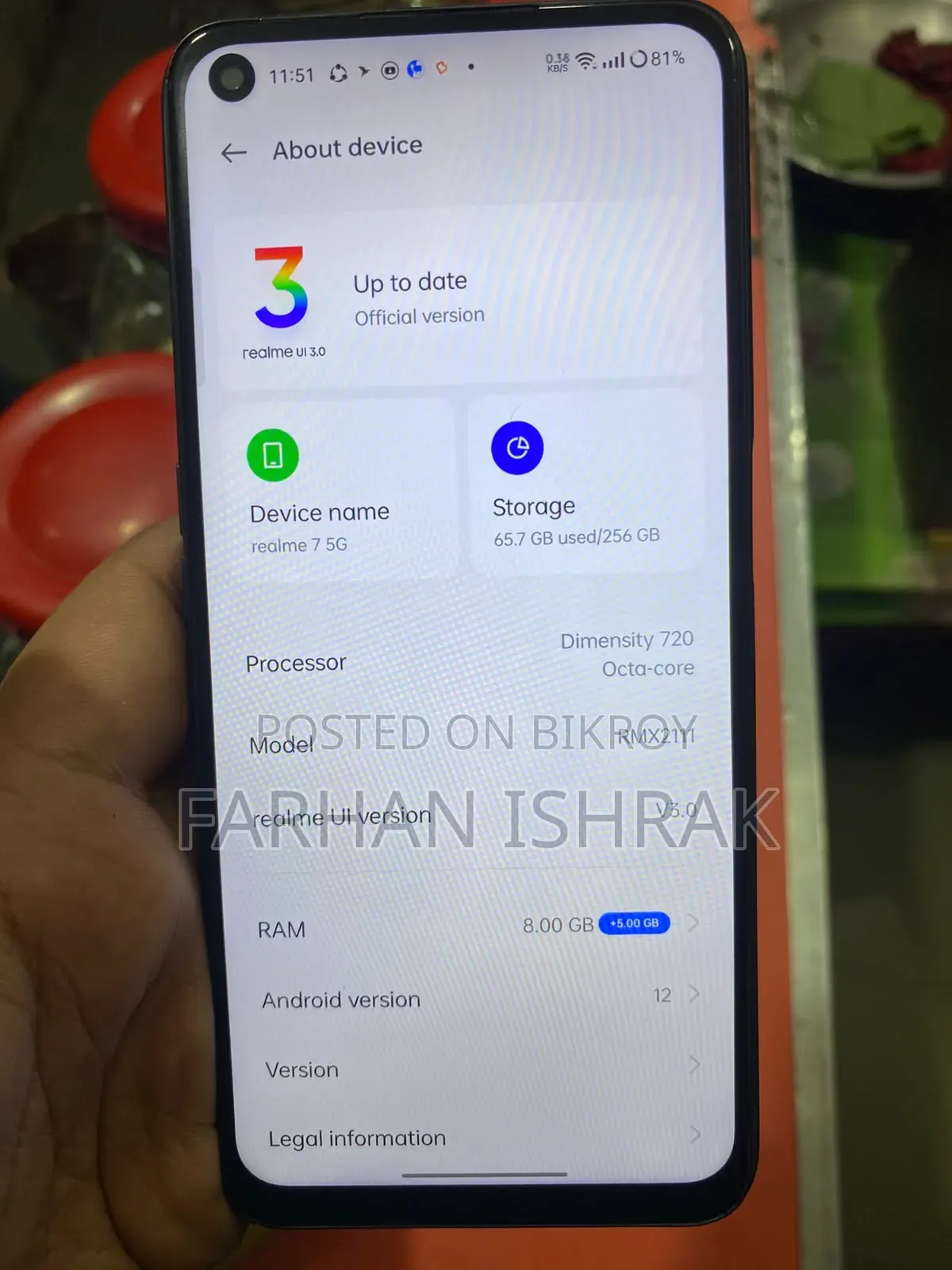 Realme 7 5G 128 GB Blue