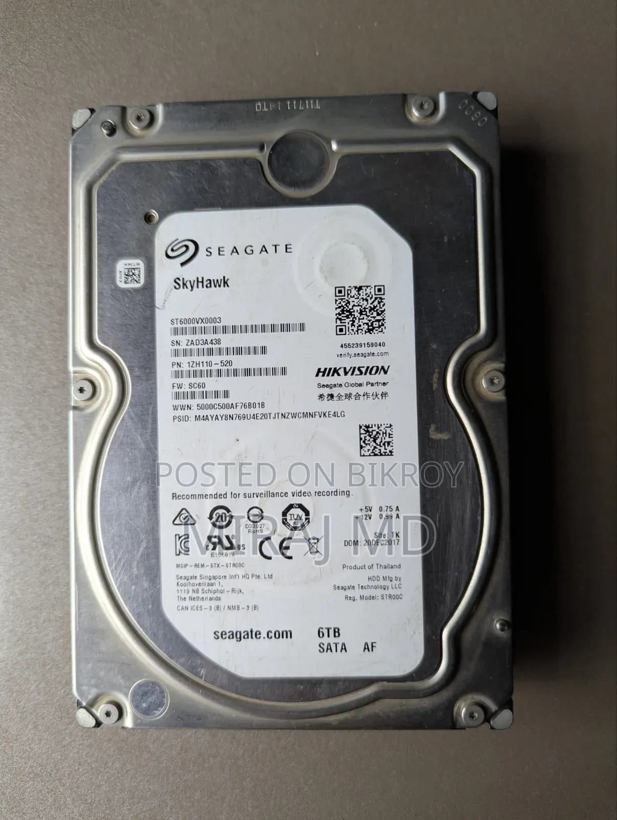 HDD 6 TB RAM Graphics Card