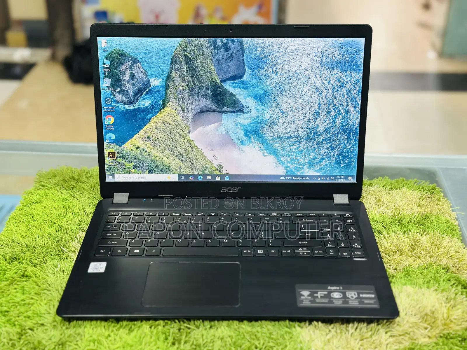 Laptop Acer Aspire A315 52 8GB Intel Core i3 SSD 128GB