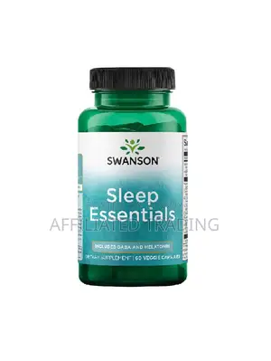 Swanson Sleep Essentials GABA Melatonin 60 Capsules - Made in USA