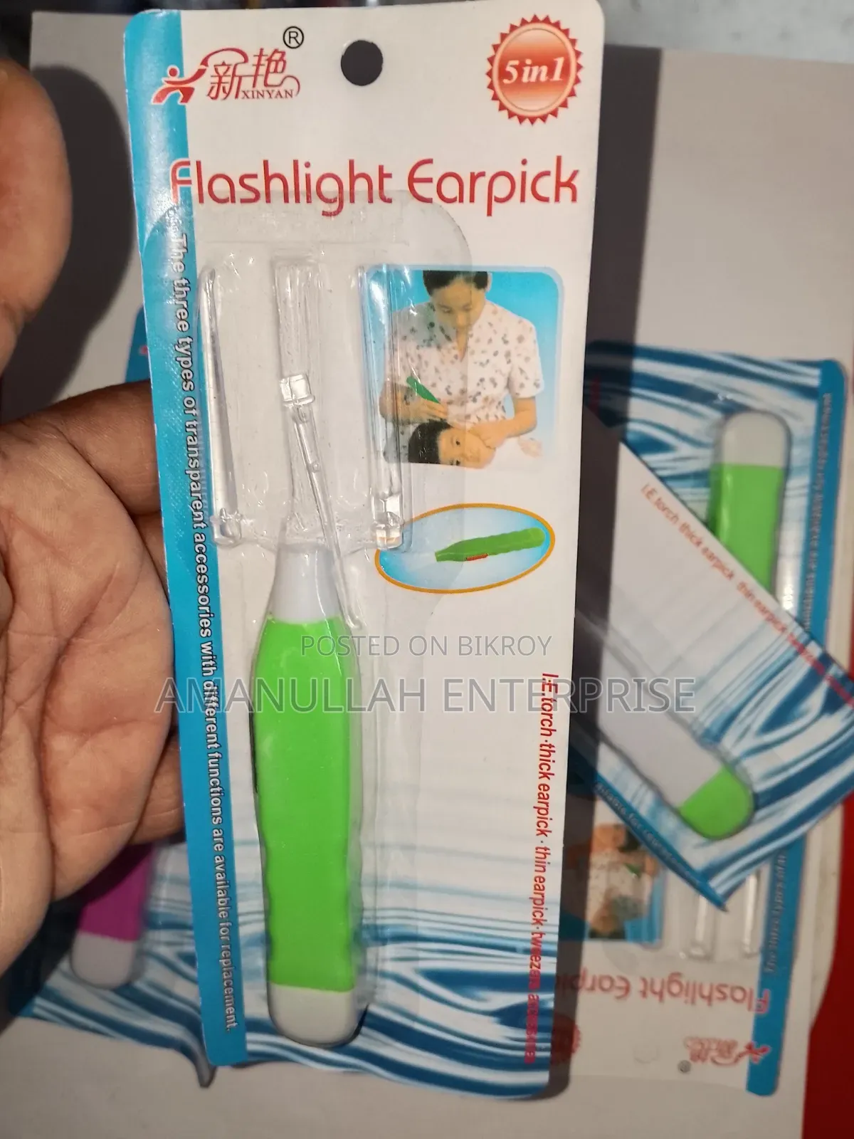 এলইডি ফ্ল্যাশলাইট ইয়ারপিক | নিরাপদ আলোকিত ইয়ারওয়াক্স রিমুভাল টুল।