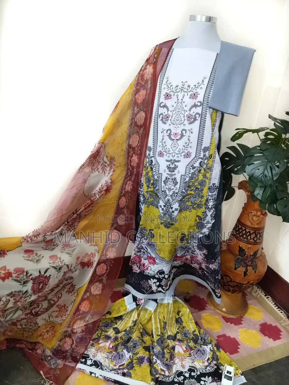 Al Huda Premium Swiss Lawn Three Piece Dress