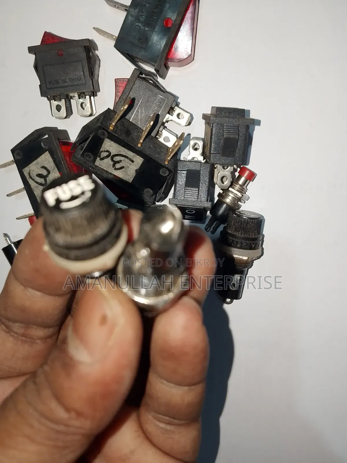 Assorted Electronic Switches Multi-Pack | Rocker Push-Button(3 Pcs)
