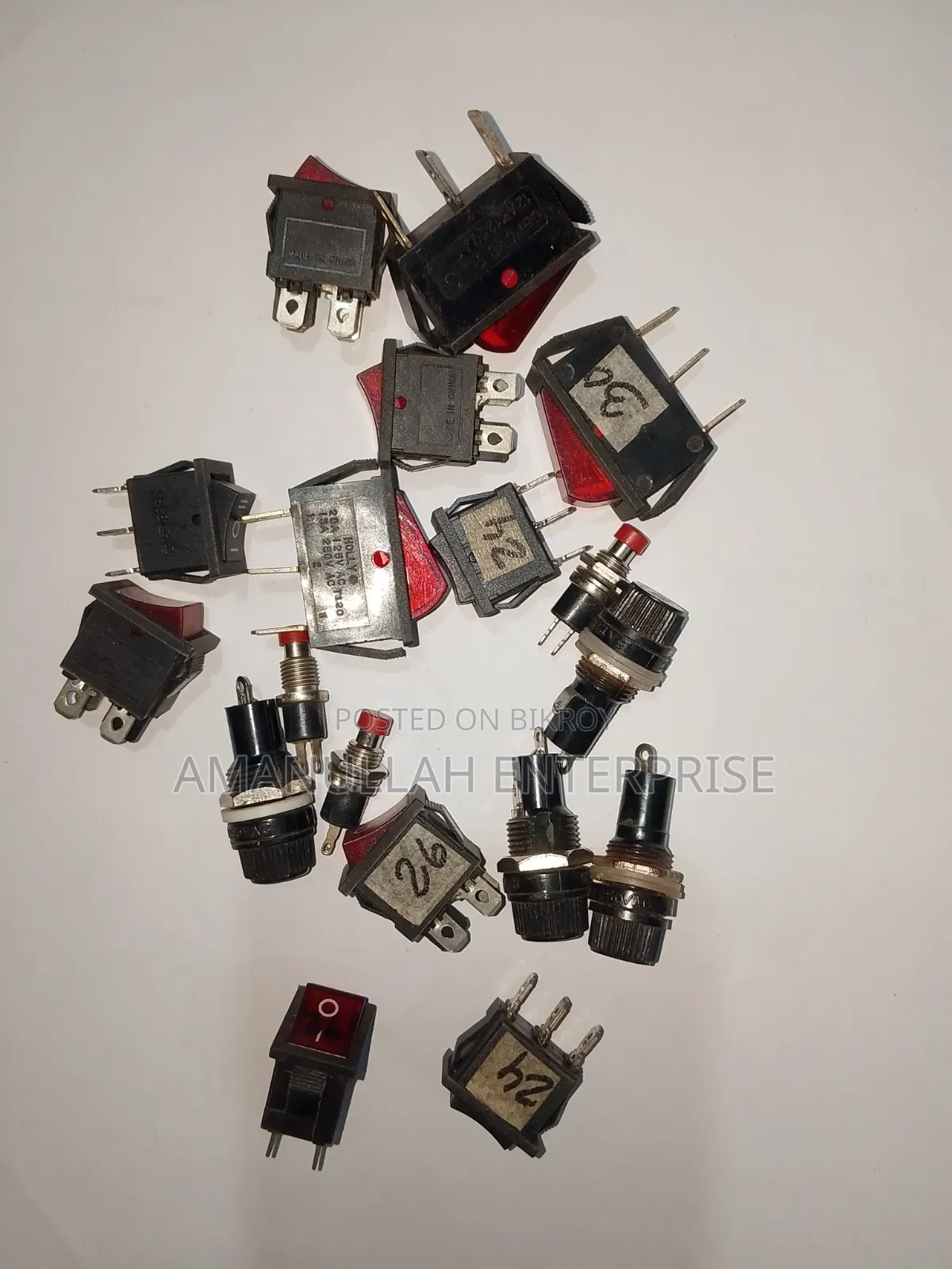 Assorted Electronic Switches Multi-Pack | Rocker Push-Button(3 Pcs)