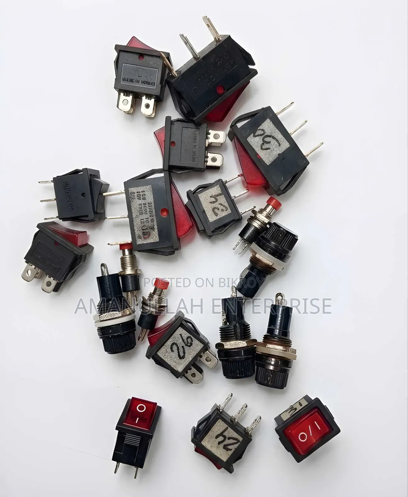 Assorted Electronic Switches Multi-Pack | Rocker Push-Button(3 Pcs)