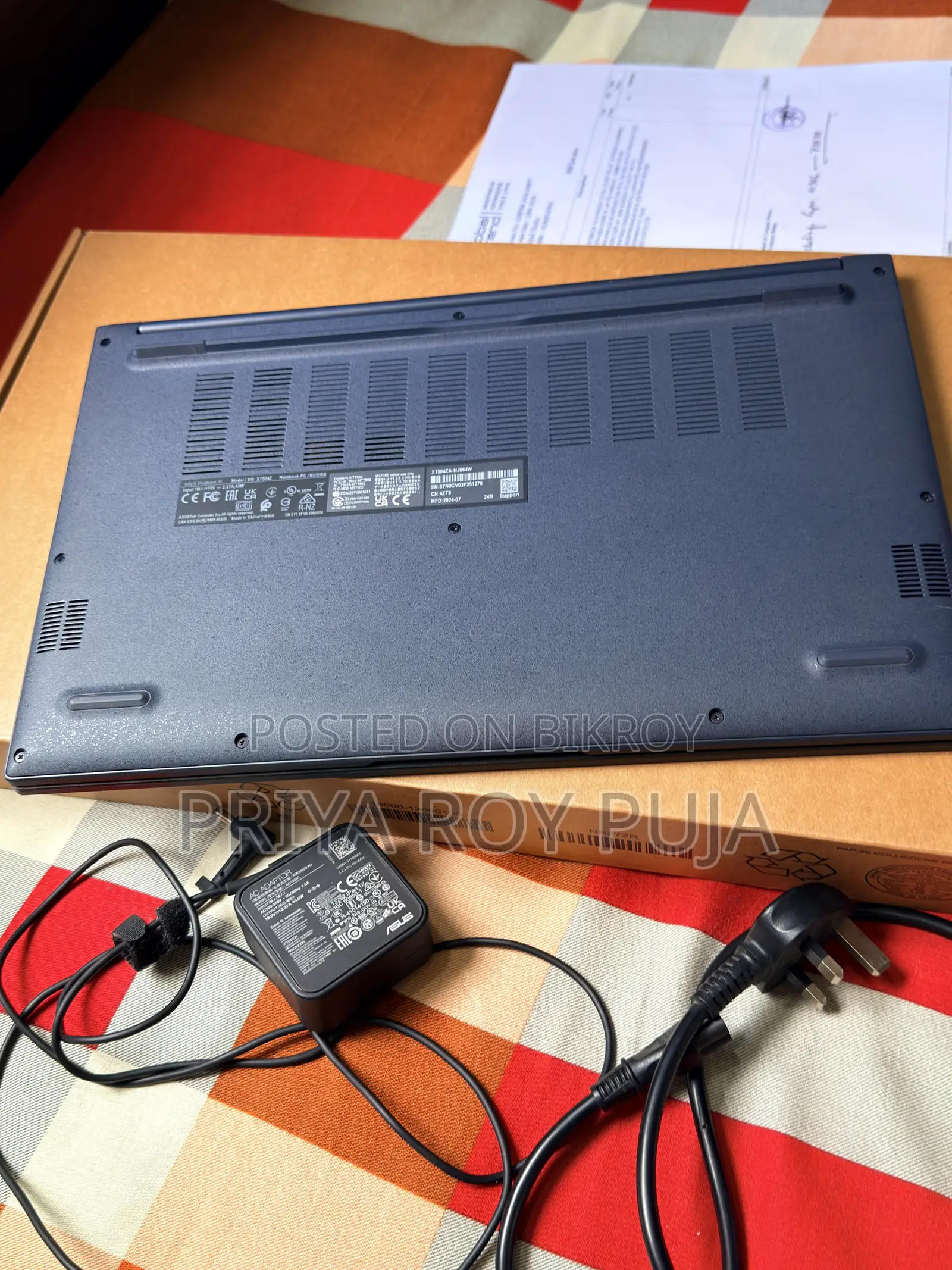 Laptop ASUS Vivobook 15 8GB Intel Core I3 SSD 512GB