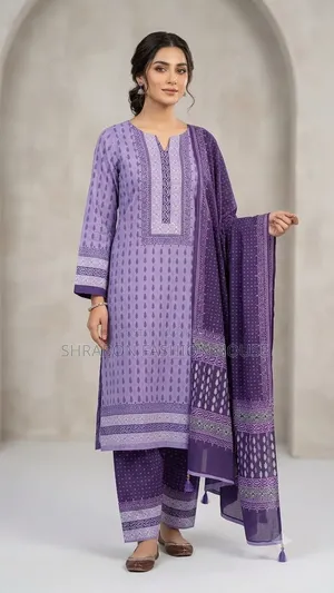  Premium Hand Block Unstitched Three Piece 
 গরমের দিনে আরাম,