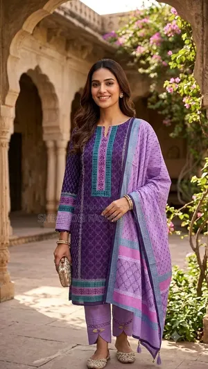 Premium Hand Block Unstitched Three Piece, Comfort for Summer Days
