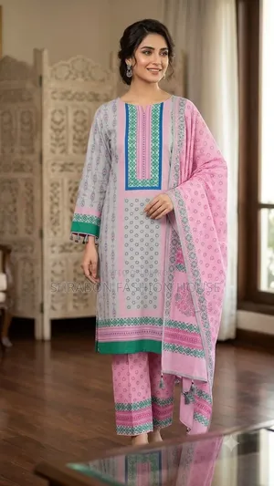 Premium Hand Block Unstitched Three Piece, Comfort for Summer Days