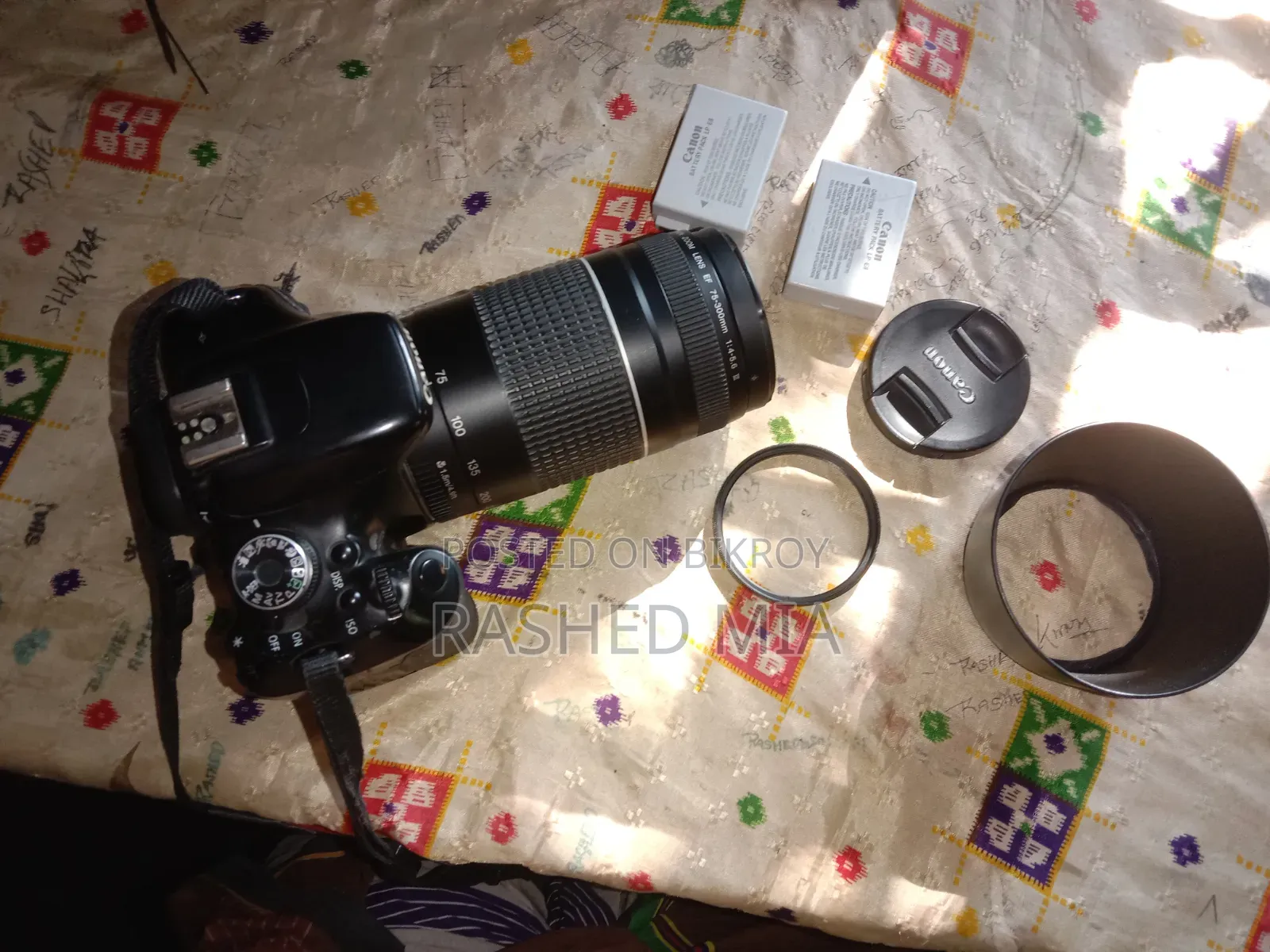 Canon 600D With Zoom Lens 75-300