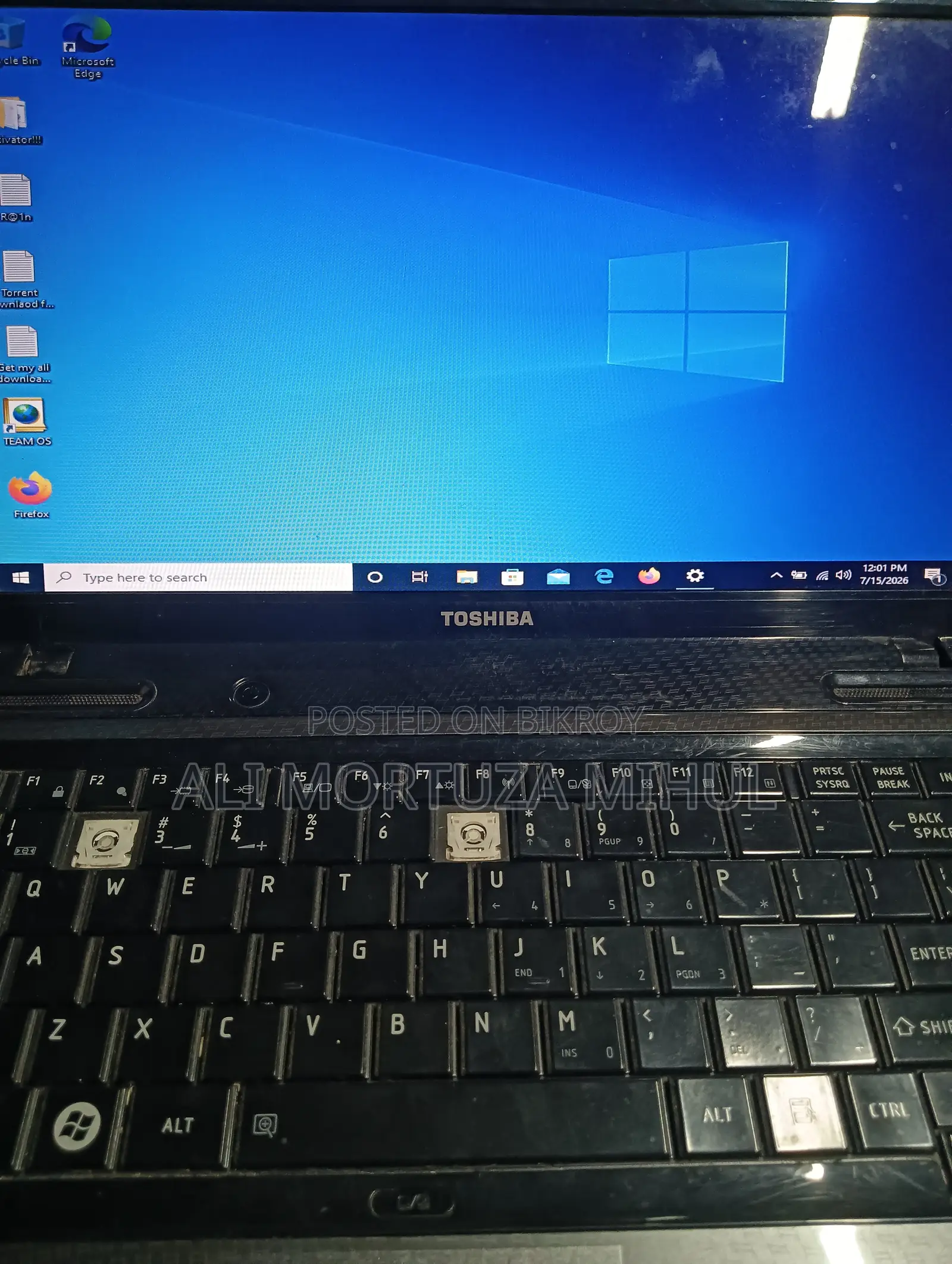 Laptop Toshiba Satellite C850 8GB Intel Core I5 HDD+SSD 640GB