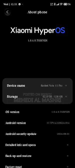 Xiaomi Redmi Note 11 Pro 128 GB Blue