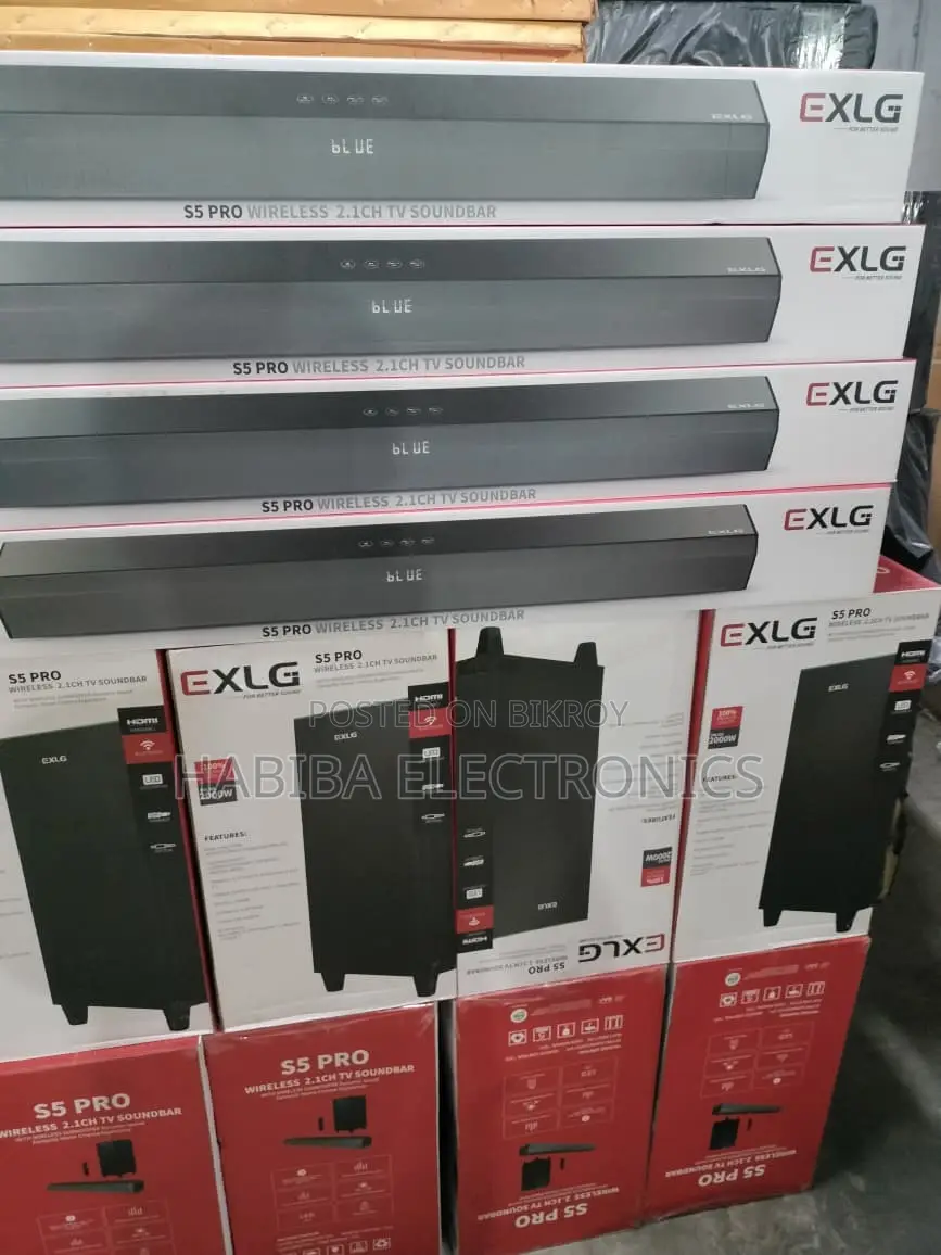 EXLG S5 Pro 2.1-Channel Wireless Home Theater Soundbar