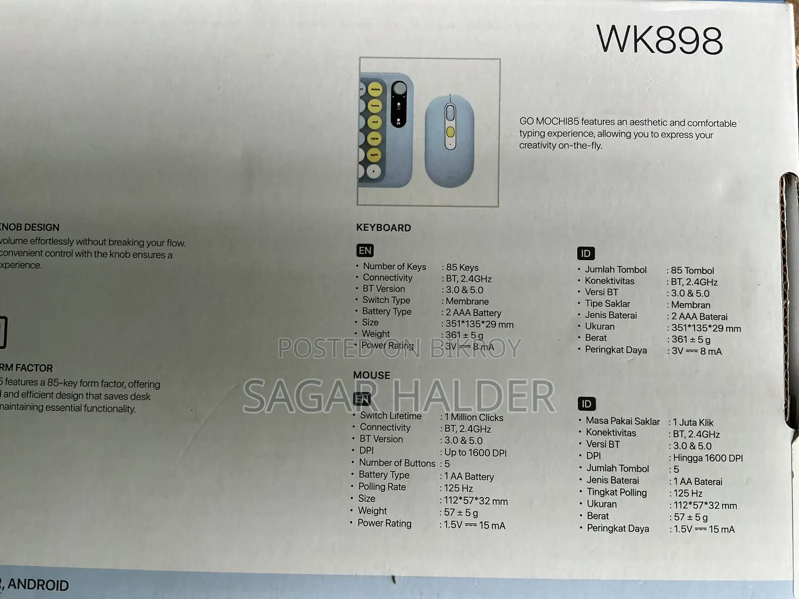 USB and BT Keyboard and Mouse