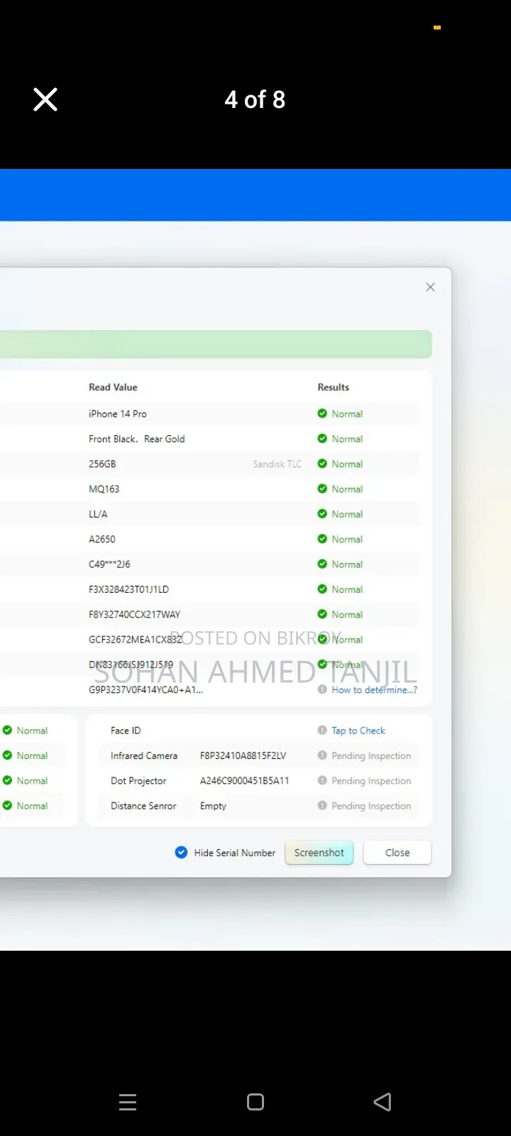 অ্যাপল আইফোন ১৪ প্রো ২৫৬ জিবি রোজ গোল্ড