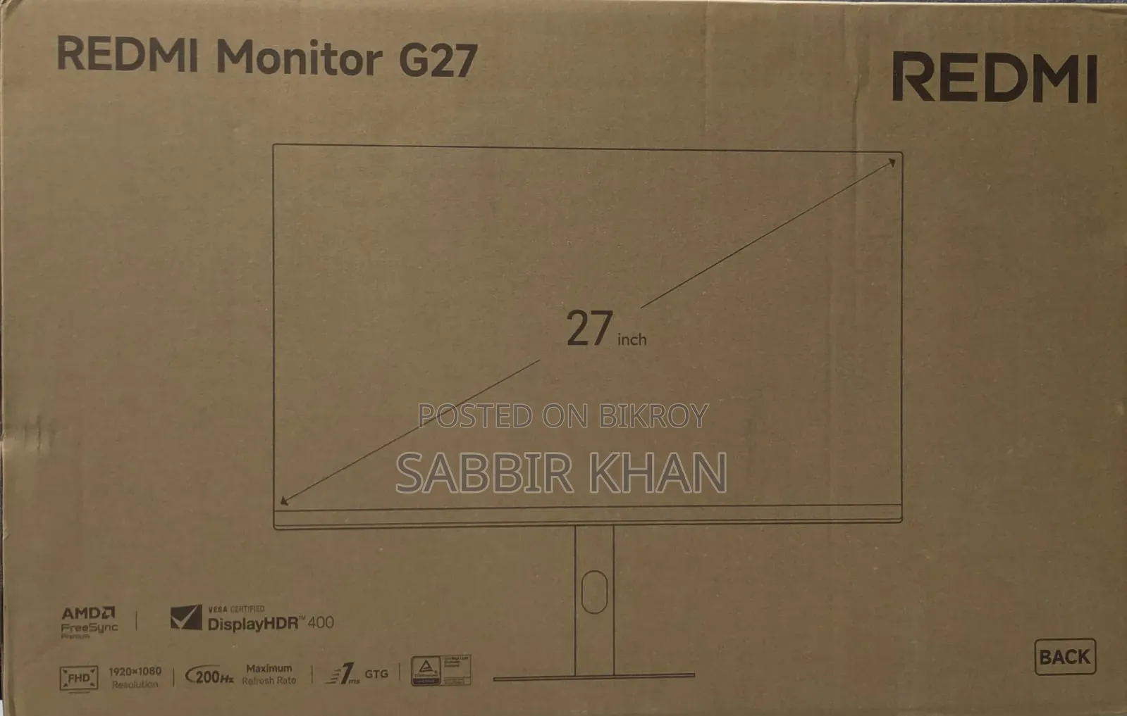 Xiaomi Redmi G27 27" 200 Hz FHD IPS Gaming Monitor