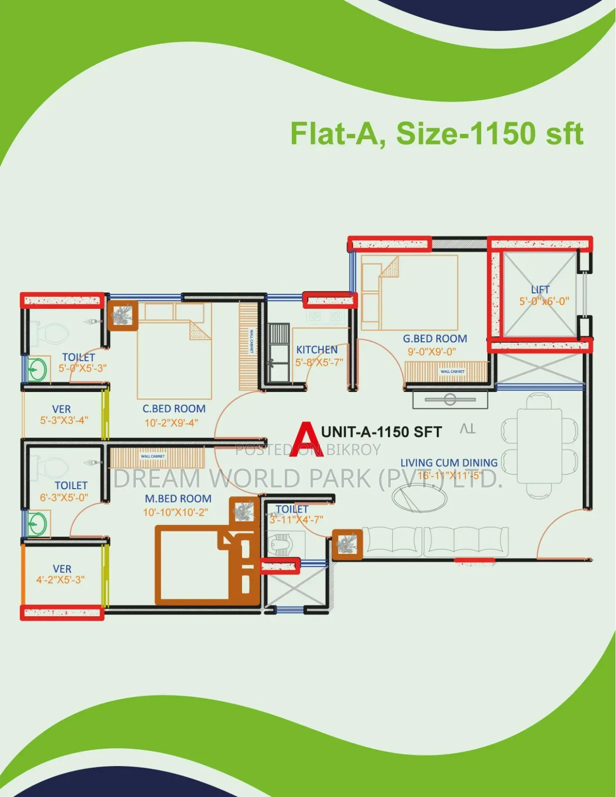 Mini Flat in Dhanmondi for sale