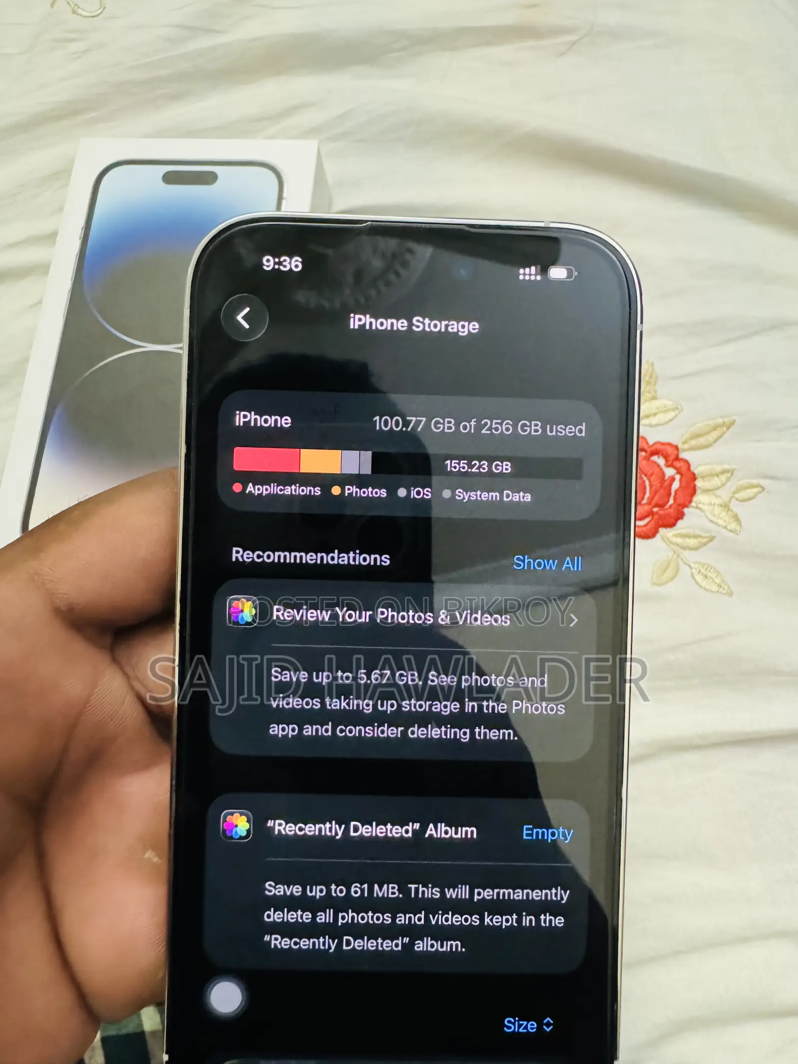 অ্যাপল আইফোন ১৪ প্রো ২৫৬ জিবি সিলভার