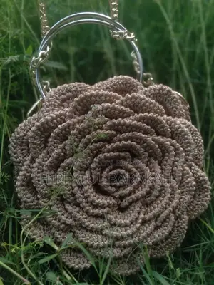 Crochet 3d Rose Flower Bag