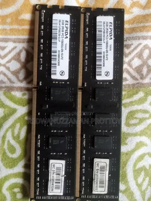 Computer RAM 2 GB + 2 GB = Total 4 GB (Random Access Memory 4 GB)