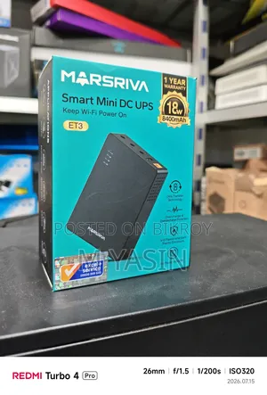 Marsriva ET3 8400mAh Smart Mini DC UPS for Router ONU