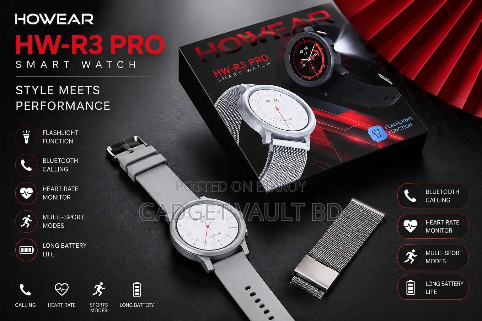 HOWEAR HW-R3 PRO Smart Watch – New Launch!