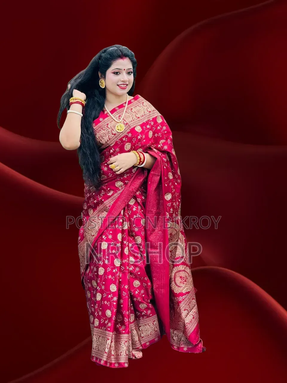 Luxury Japanese Silk Saree (with matching blouse piece)