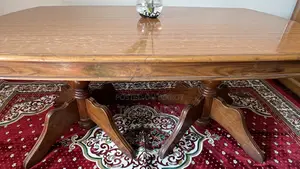 Shegun Wood Dining Table-Good Condition, Solid Wood, Well Maintained