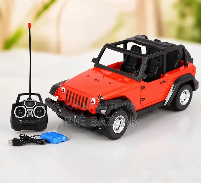 Remote Controlled Rechargeable Wrangler Model Jeep Toy Car