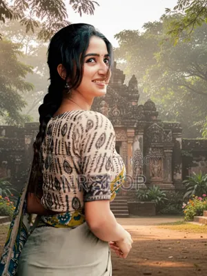 Digital Elegance Chanduri Silk Saree