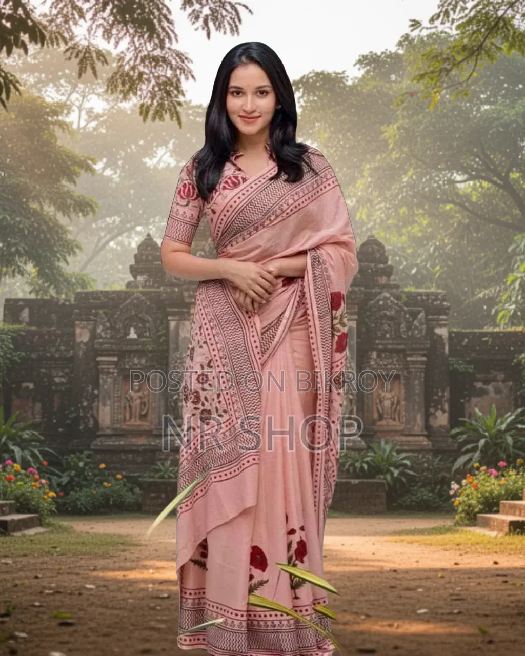 Digital Elegance Chanduri Silk Saree