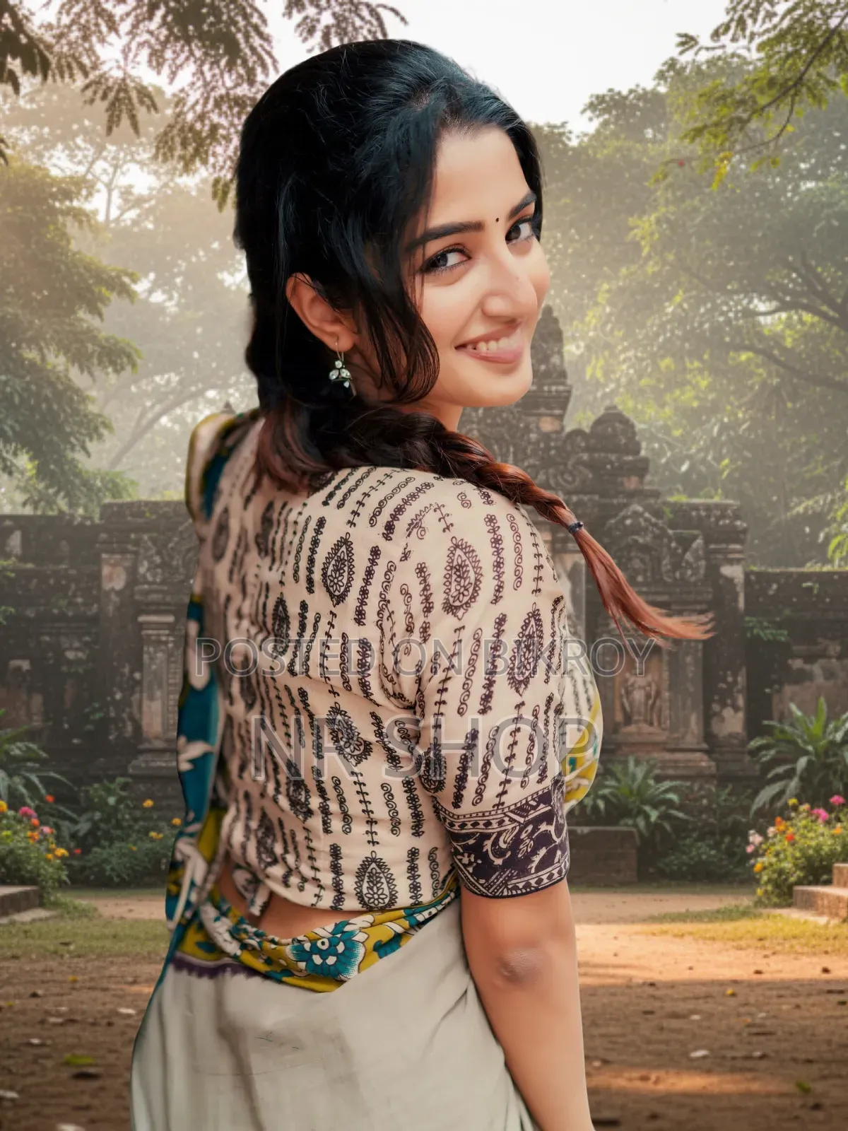 Digital Elegance Chanduri Silk Saree
