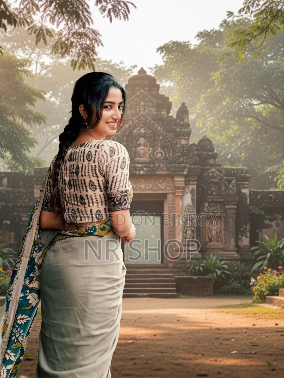 Digital Elegance Chanduri Silk Saree